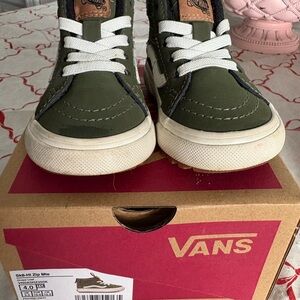 Vans Kids High-Top Sneakers - Olive Green